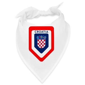 Kroatisches Wappen Emblem - Bandana - Weiß - Vorne
