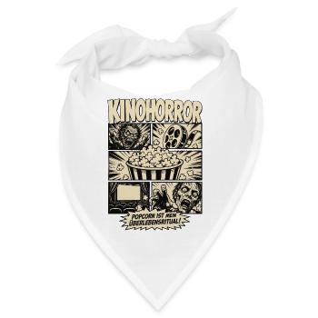 Kino Horror Popcorn Überlebensritual - Bandana - Weiß - Vorne