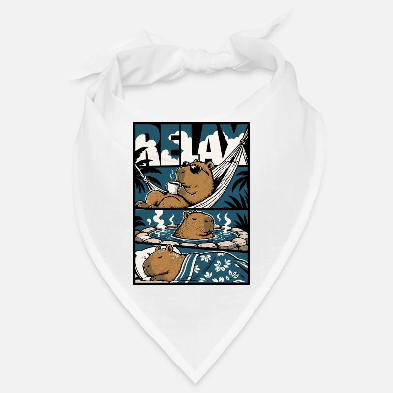Relax Capybara Wellness Motif Bandana