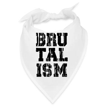 Brutalismus: Belastete und kühne Typografie - Bandana - Weiß - Vorne