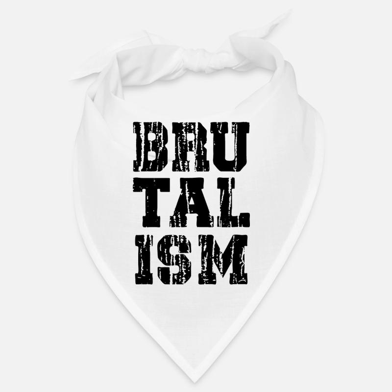 Brutalism Distressed and Bold typography Bandana