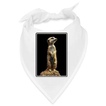 Meerkat Erdmännchen - Bandana - Weiß - Vorne