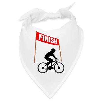 Ziellinie des Radfahrens - Bandana - Weiß - Vorne