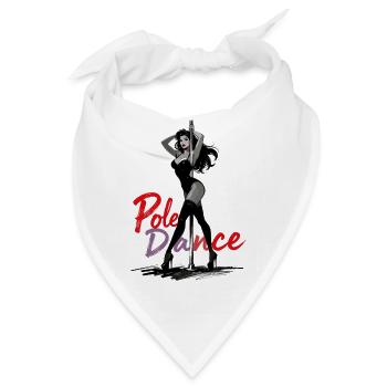Pole Dance High Heels Silhouette in Schwarz-Weiß - Bandana - Weiß - Vorne
