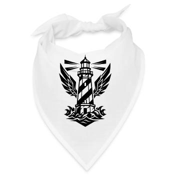 Leuchtturm Küste Symbol - Bandana - Weiß - Vorne
