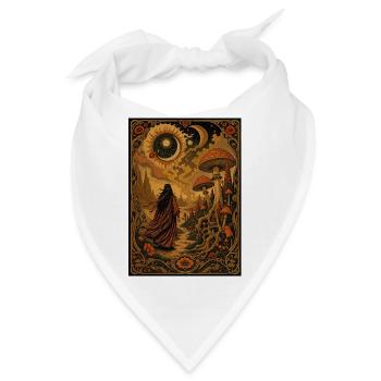 Pilzpfad unter der Mondsonne - Bandana - Weiß - Vorne