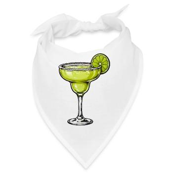 Limetten Margarita Silhouette - Bandana - Weiß - Vorne