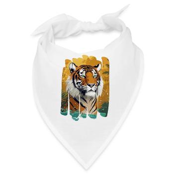 Dschungel-Tiger Splitter Print - Bandana - Weiß - Vorne