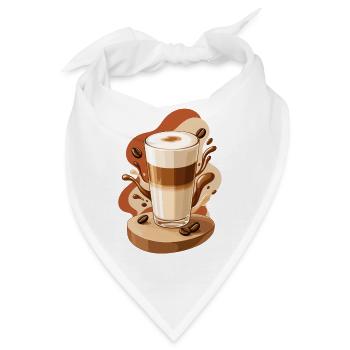 Cremiger Latte für Kaffeefans  - Bandana - Weiß - Vorne