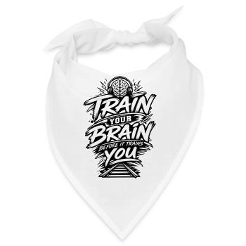 Trainiere dein Gehirn - Bandana - Weiß - Vorne