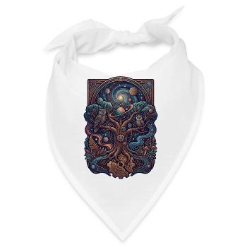 Kosmischer Lebensbaum - Bandana - Weiß - Vorne