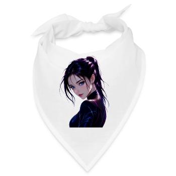 Anime Cyberpunk Gym Girl - Bandana - Weiß - Vorne
