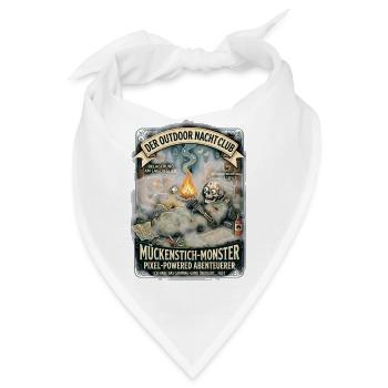 Camping Skelett Lagerfeuer Mücken Lustig Outdoor  - Bandana - Weiß - Vorne