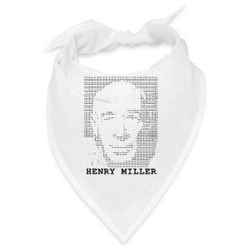 Henry Miller ASCII-Kunst. - Bandana - Weiß - Vorne