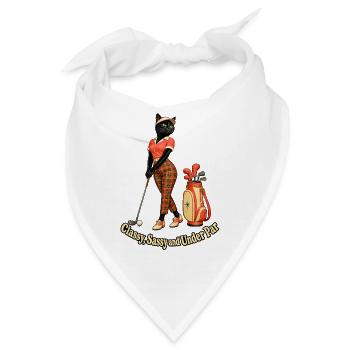 Eleganter Golfer - Bandana - Weiß - Vorne