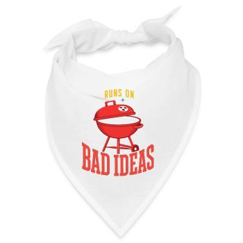 Grill läuft mit schlechten Ideen - Bandana - Weiß - Vorne