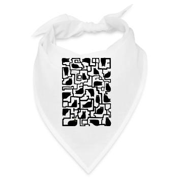 Katzen Labyrinth - Bandana - Weiß - Vorne