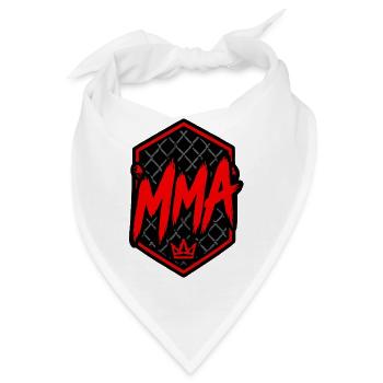 MMA Kronenmotiv Käfignetz - Bandana - Weiß - Vorne