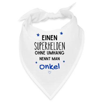 Onkel Superheld - Bandana - Weiß - Vorne