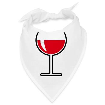 Rotweinglas Rund Offen (Rotwein / Wein / 2C) - Bandana - Weiß - Vorne