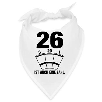 Bed and Breakfast 26 Dartspieler Darts Geschenk - Bandana - Weiß - Vorne