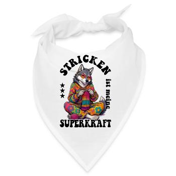 Stricken Strickerin Stricker - Bandana - Weiß - Vorne