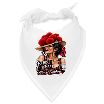 Badisch Charmant – Mei Superkraft - Bandana - Weiß - Vorne