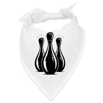 Bowling Grafik - Bandana - Weiß - Vorne
