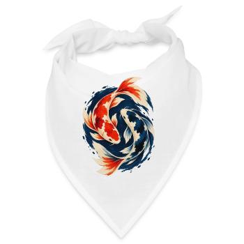 Koi Karpfen Japanischer Zierfisch - Bandana - Weiß - Vorne