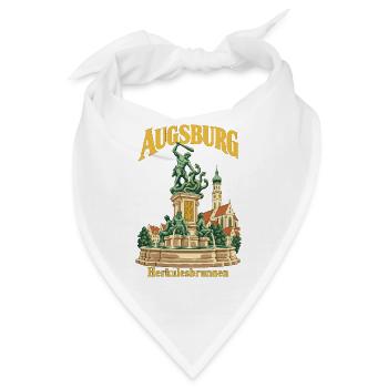 Augsburg Herkulesbrunnen - Bandana - Weiß - Vorne