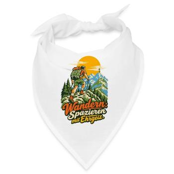 Wandern Spazieren mit Ehrgeiz - Bandana - Weiß - Vorne
