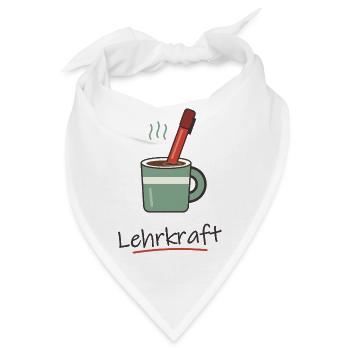 Kaffee mit Rotstift für Lehrer und Lehrerinnen - Bandana - Weiß - Vorne