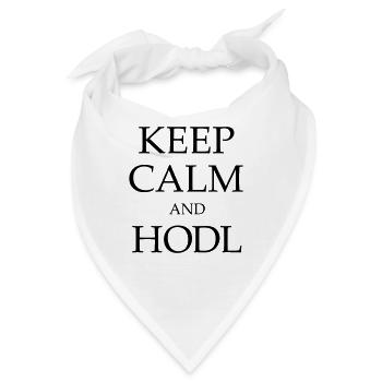 KEEP CALM AND HODL! - Bandana - Weiß - Vorne