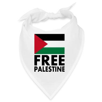 Free palestine - Bandana - Weiß - Vorne