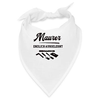 Maurer Ausbildung Bestanden Bester Azubi Lehrling - Bandana - Weiß - Vorne