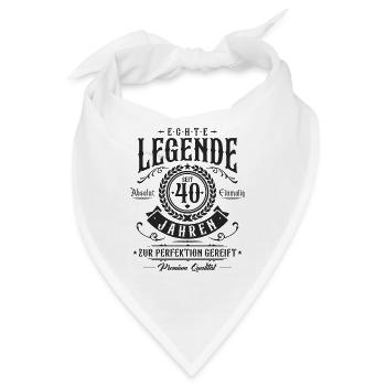 40 Geburtstag Legende 40 Jahre Geschenk - Bandana - Weiß - Vorne