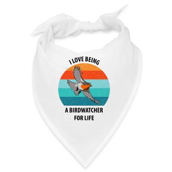 Vogelbeobachtung Vögel Beobachten Birding Vogel - Bandana - Weiß - Vorne