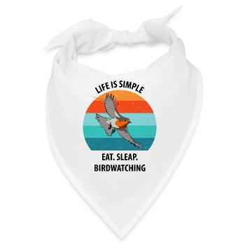 Vogelbeobachtung Vögel Beobachten Birding Vogel - Bandana - Weiß - Vorne