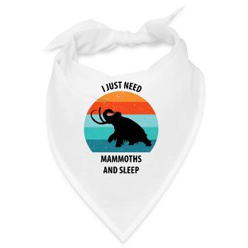 Lustiges Mammut Steinzeit Eiszeit Design Urzeit - Bandana - Weiß - Vorne