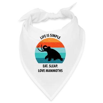 Lustiges Mammut Steinzeit Eiszeit Design Urzeit - Bandana - Weiß - Vorne