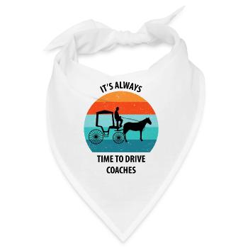Kutscher Kutsche Pferdekutscher Kutschieren - Bandana - Weiß - Vorne