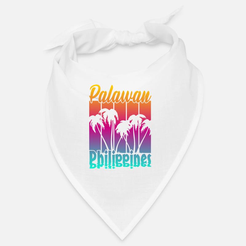 Vintage Palawan Philippines Coucher de soleil Bandana