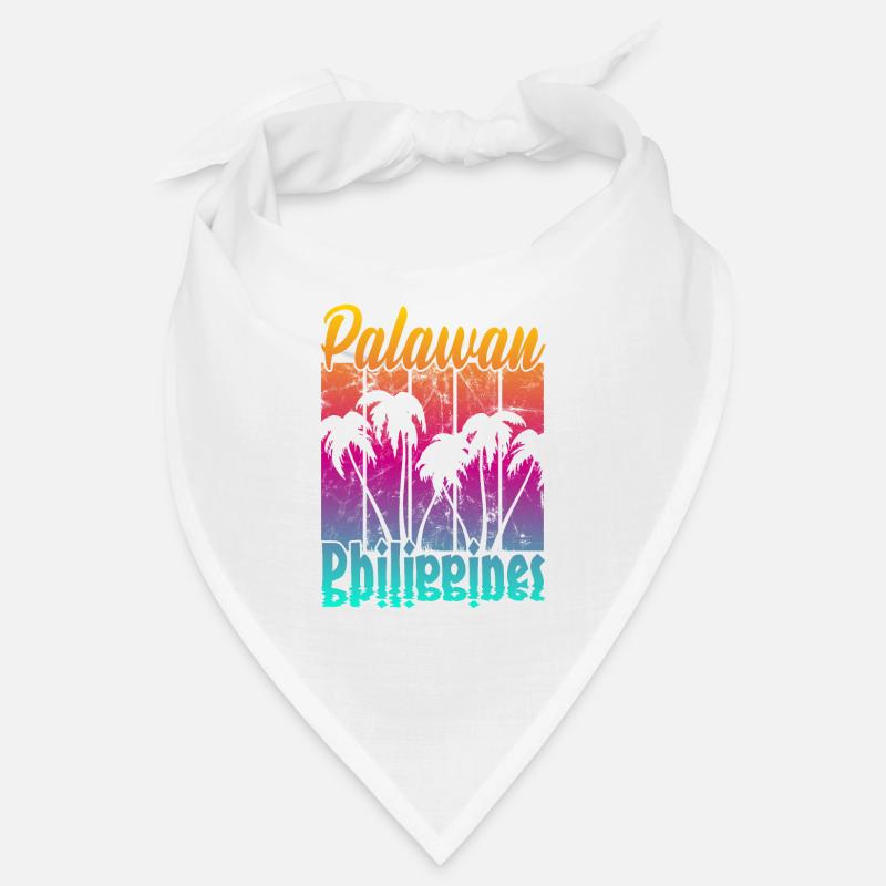 Vintage Palawan Philippines Coucher de soleil Bandana