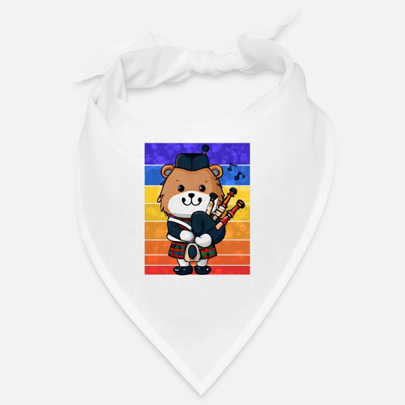 Scottish Bagpipe Bear Bandana