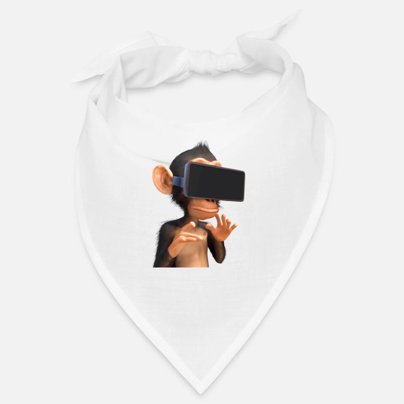 Affe mit VR-Brille Bandana