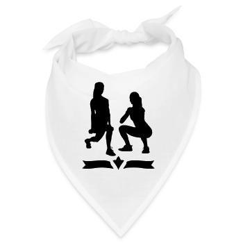 fitness girl aerobic squats - Bandana - Weiß - Vorne