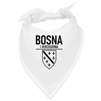 Bosna I Hercegovina Heimat Wappen - Bandana - Weiß - Vorne