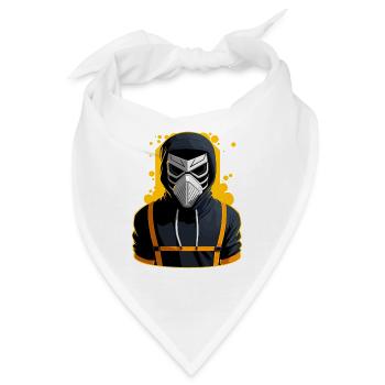 Cyborg Mit Hoodie - Bandana - Weiß - Vorne