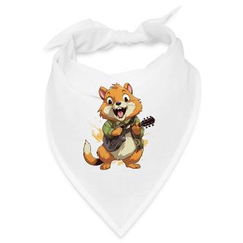 Harmonische Eichhörnchen-Serenade - Bandana - Weiß - Vorne