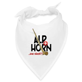 Alphorn Schweiz was söscht - Bandana - Weiß - Vorne